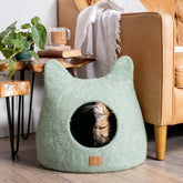 Eucalyptus Green Wool Cat Cave