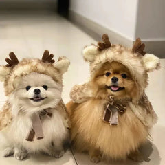 Christmas Pet Elk Cape for Cats & Small Dogs