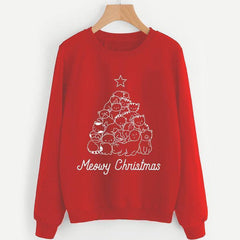 Meowy Xmas Tree Sweatshirt