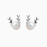 Reindeer Pearl Earrings