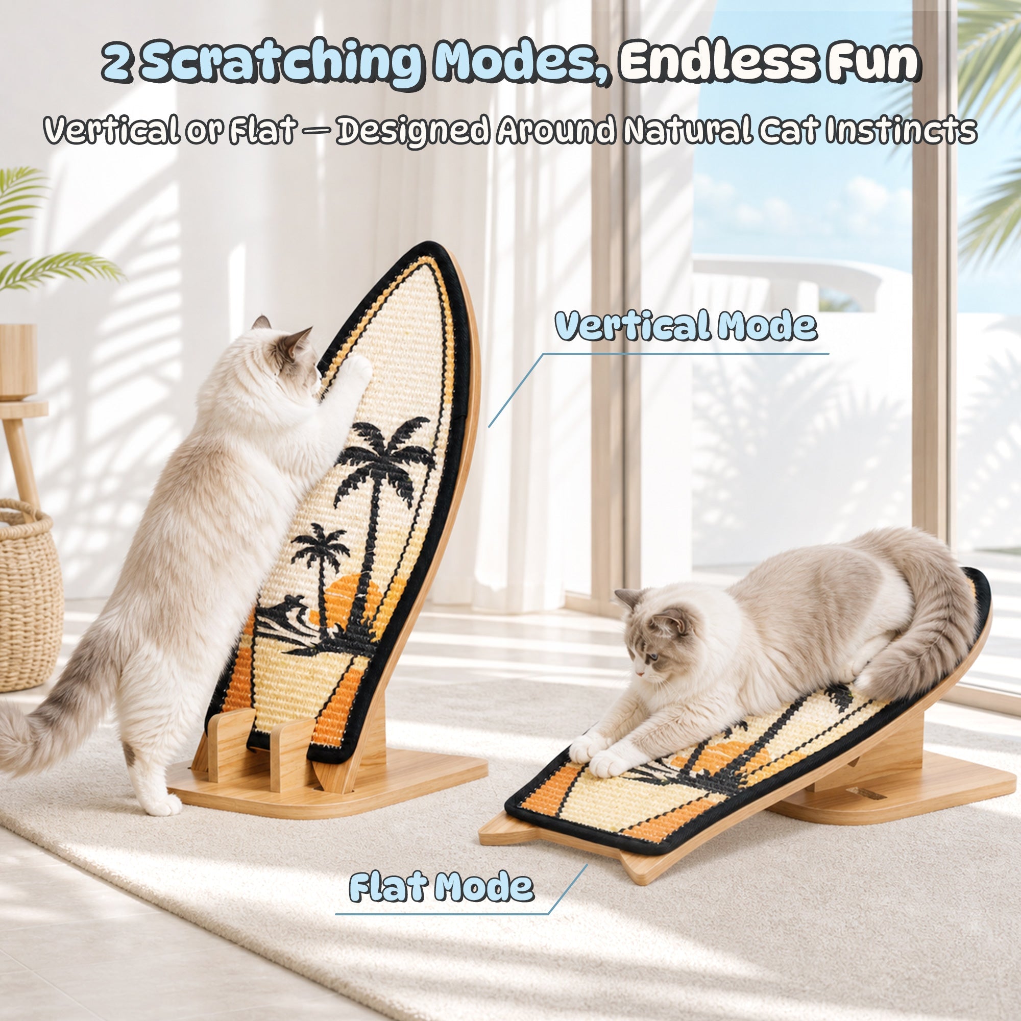 Sunset Palm Convertible Cat Scratcher