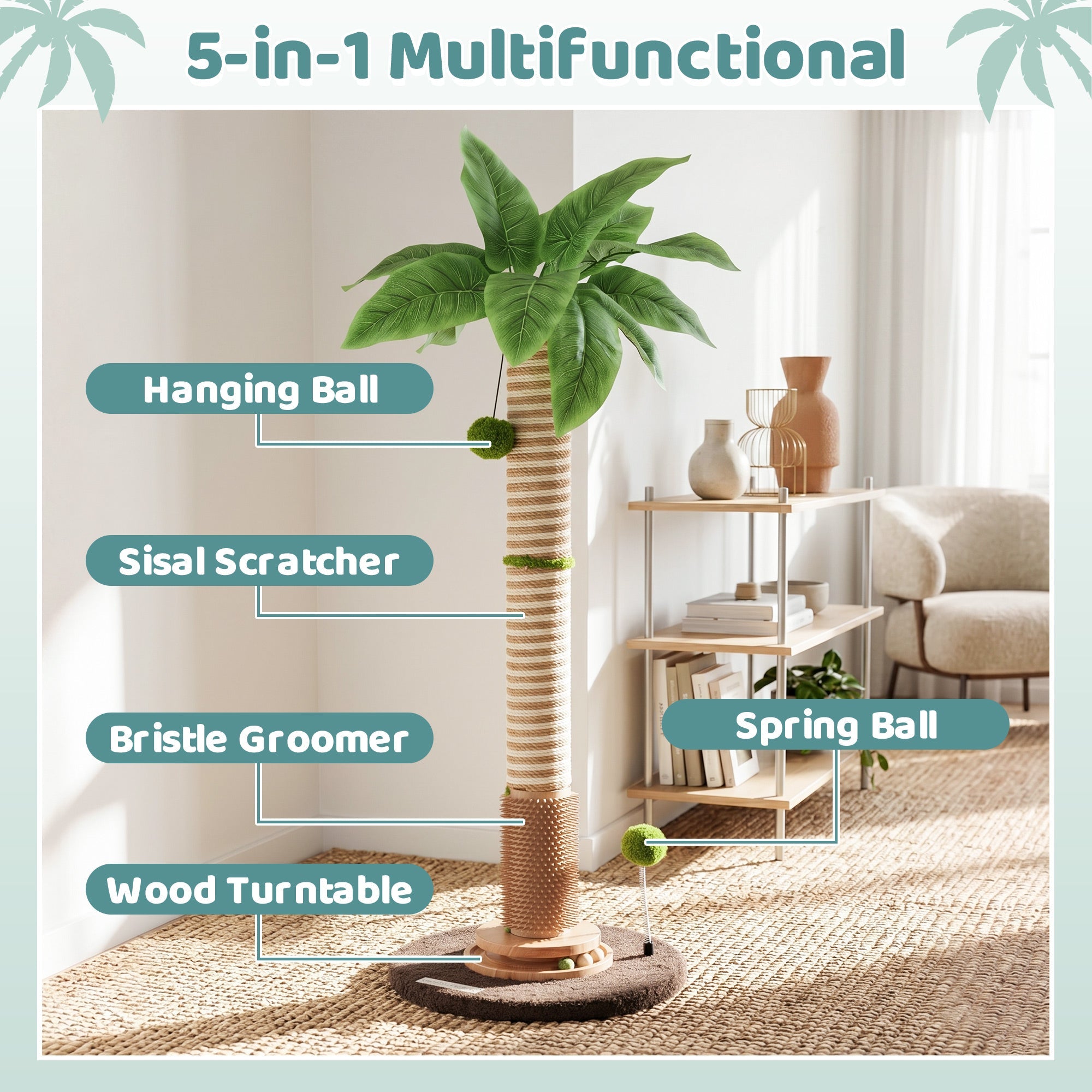 Coconut Palm Cat Scratching Post