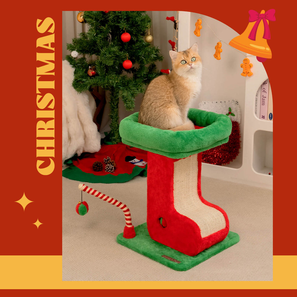 Christmas Boot Cat Scratching Post