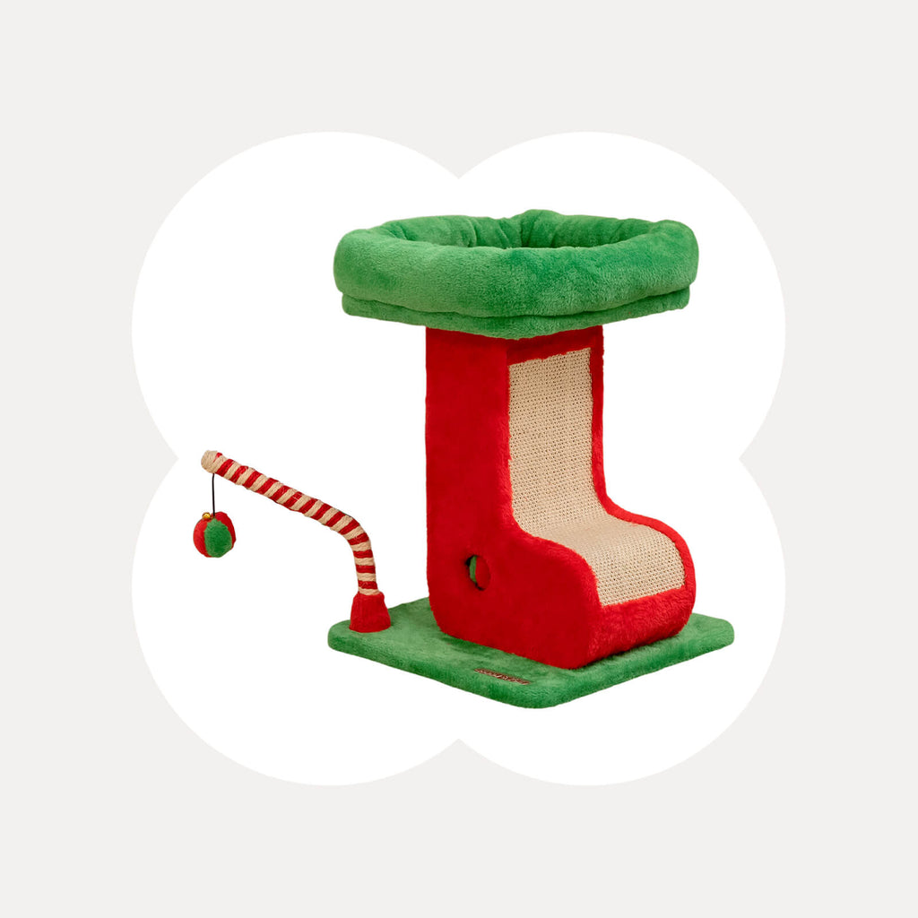 Christmas Boot Cat Scratching Post