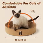 2-in-1 Round Kraft Paper Cat Scratcher Bed & Puzzle Toy