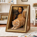Reinforced Retro Art Cat Scratcher House