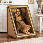 Reinforced Retro Art Cat Scratcher House