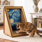 Reinforced Retro Art Cat Scratcher House