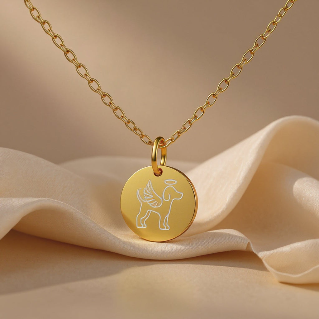 Dog Memorial Disc Necklace