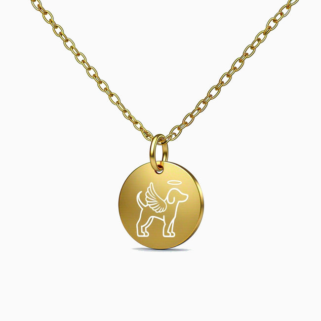 Dog Memorial Disc Necklace Hover Image
