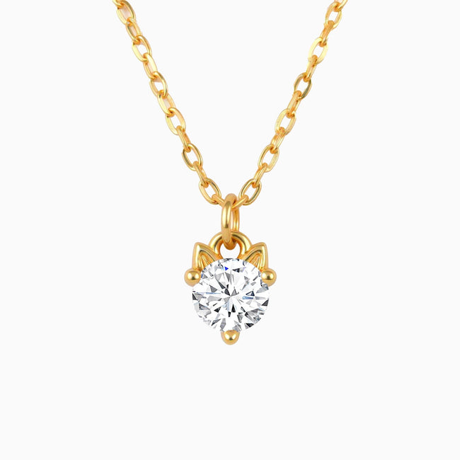 Dainty Cat Necklace Hover Image