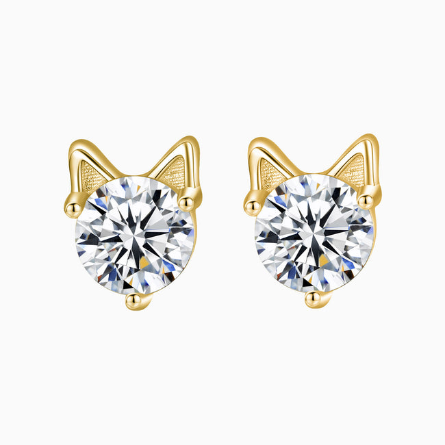 Itty Bitty Kitty Earrings Hover Image