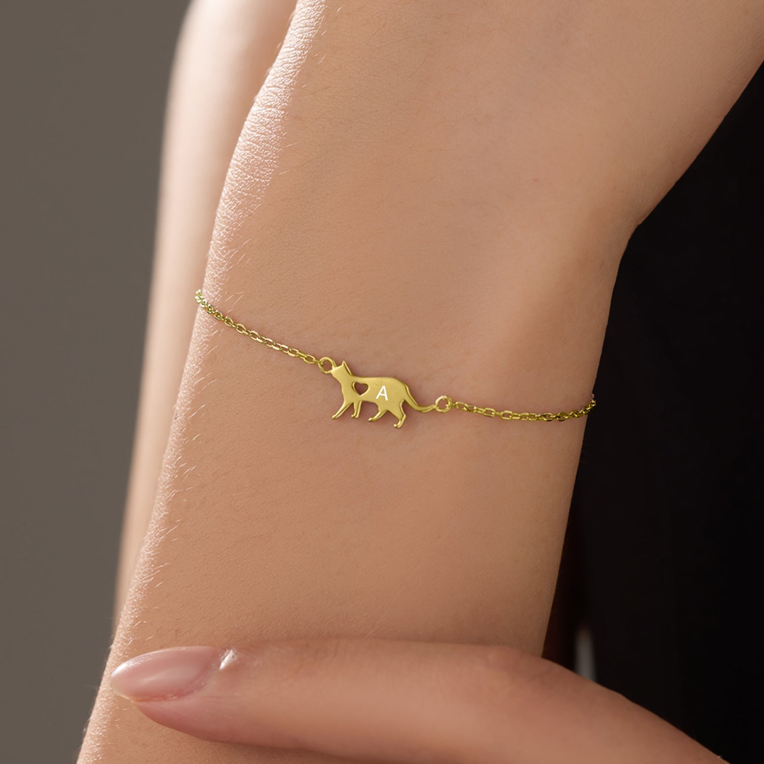 Tiny Sweetheart Cat Bracelet