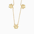 Teeny Tiny Trinity Paw Necklace