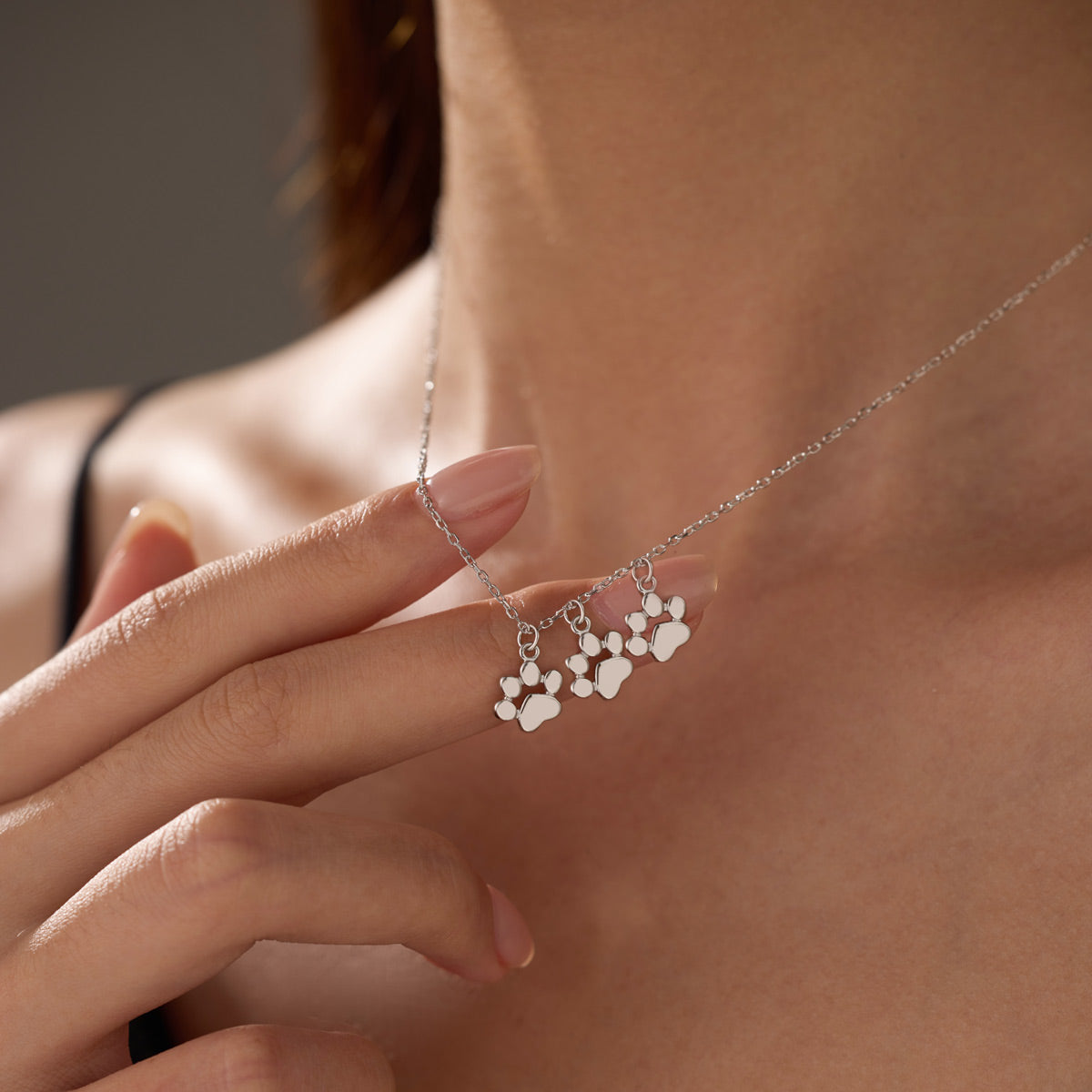 Teeny Tiny Triple Paw Necklace