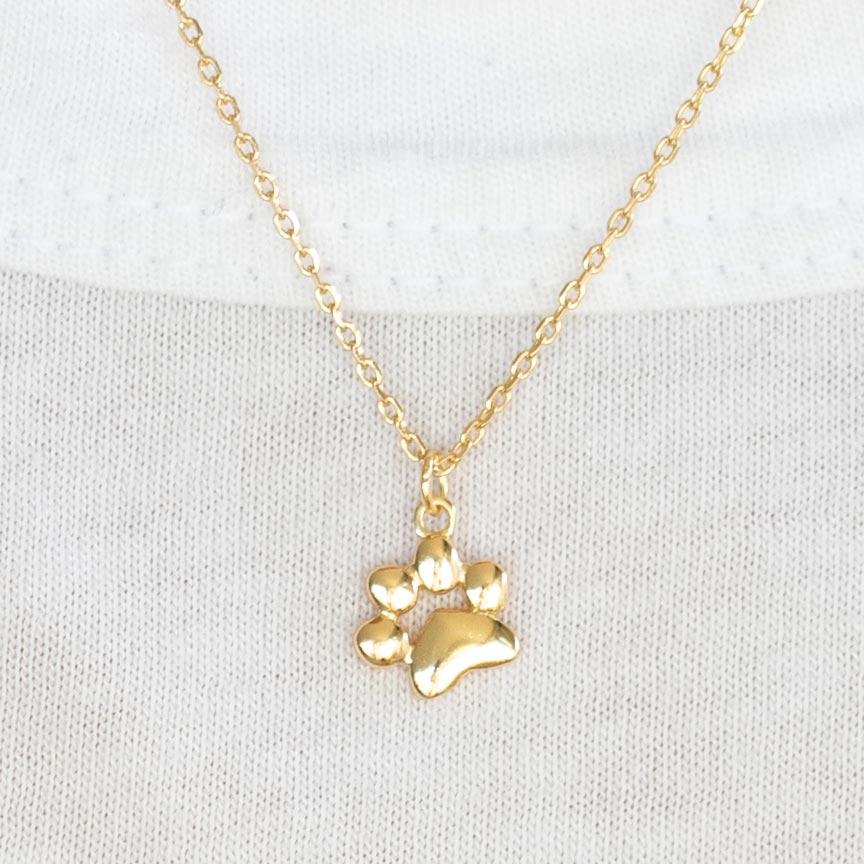 Teeny Tiny Double Paw Necklace