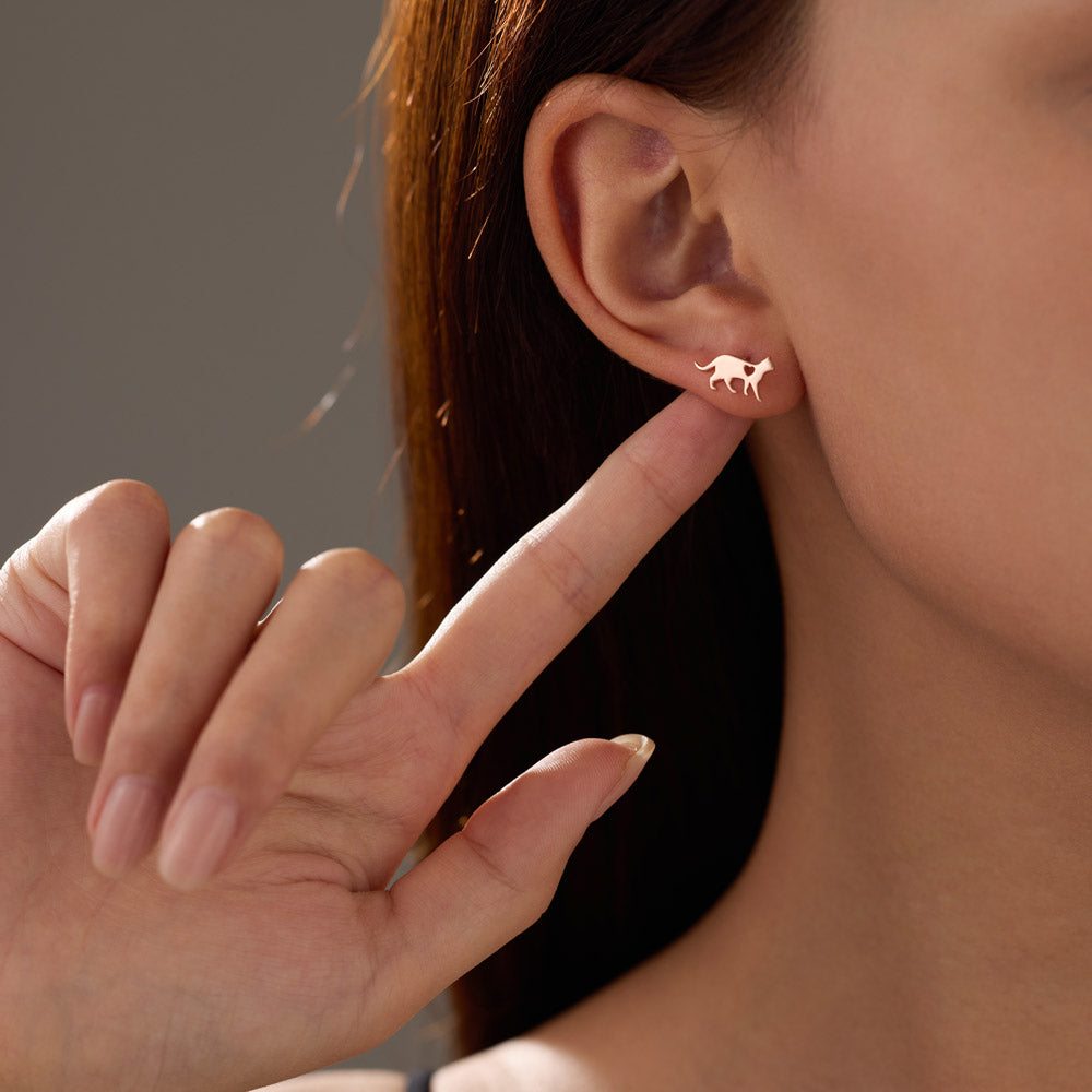 Tiny Sweetheart Cat Earrings