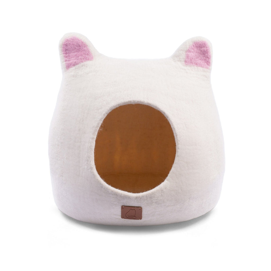 Accented Ears Wool Cat Cave