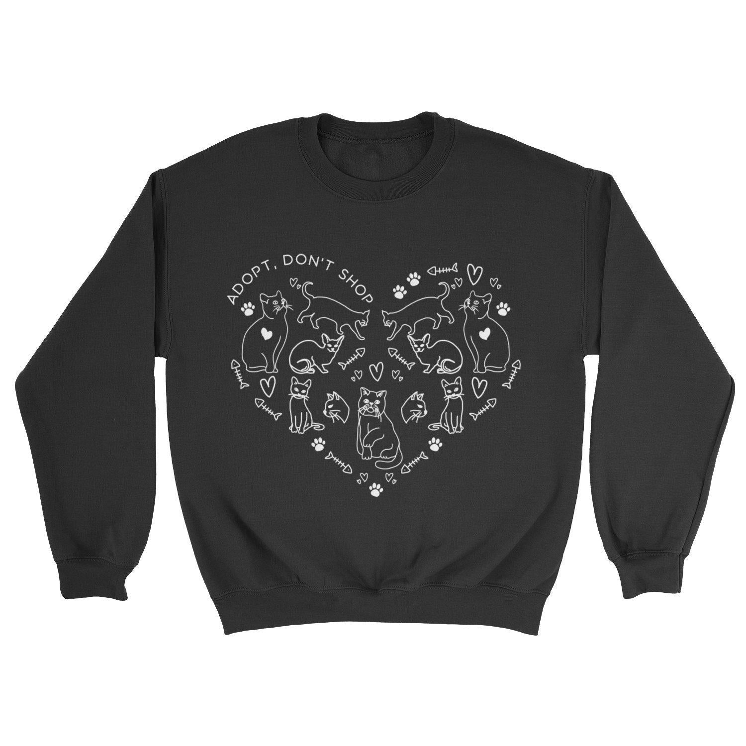 Adopt Don't Shop Heart Sweatshirt