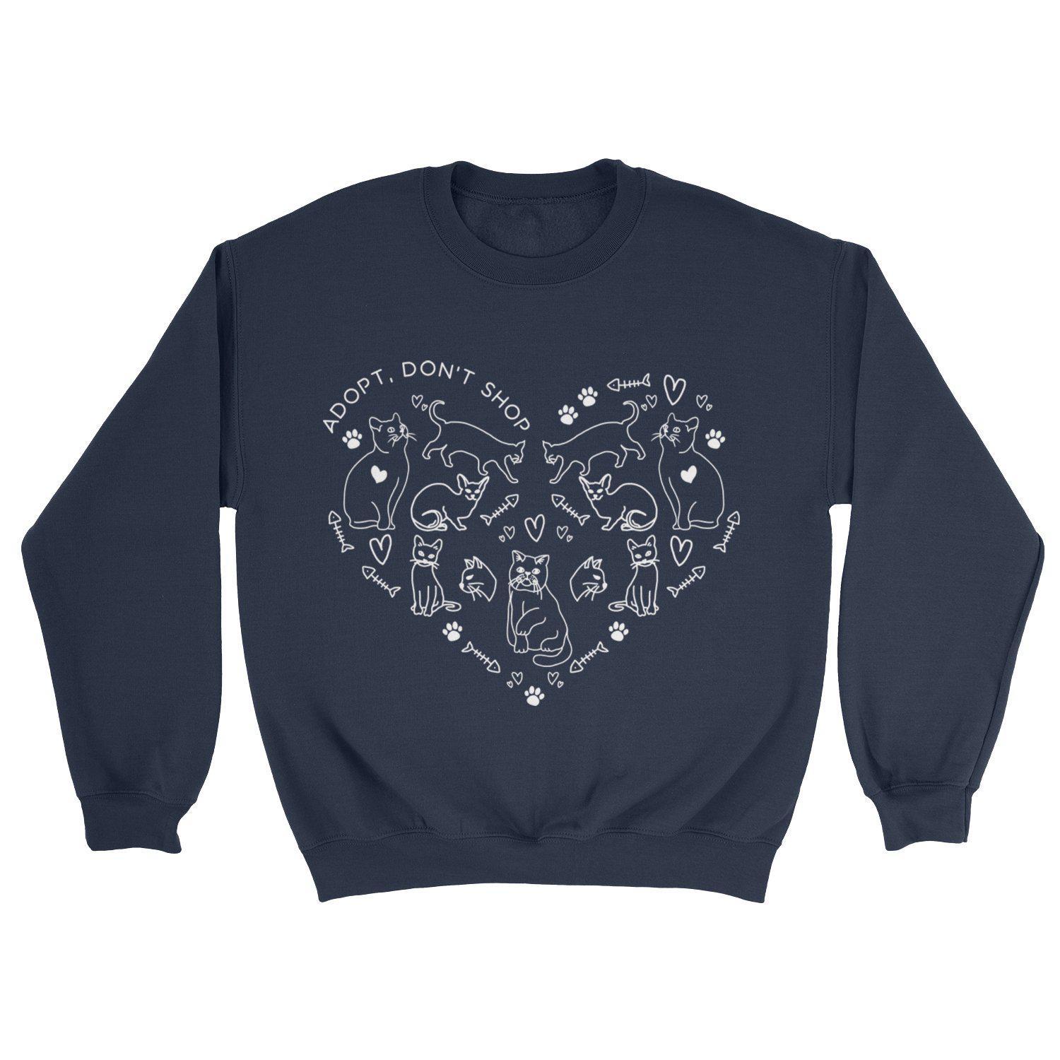 Adopt Don't Shop Heart Sweatshirt