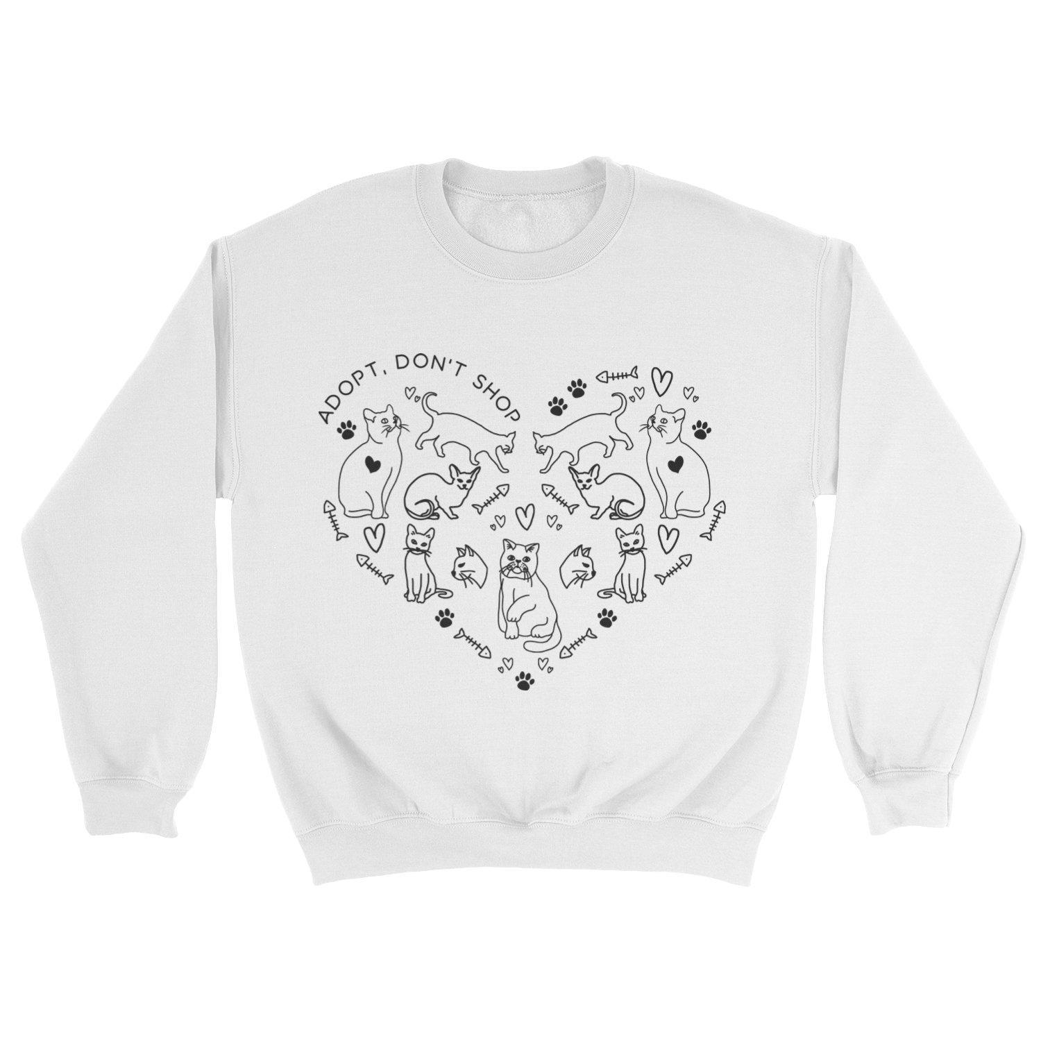 Adopt Don't Shop Heart Sweatshirt