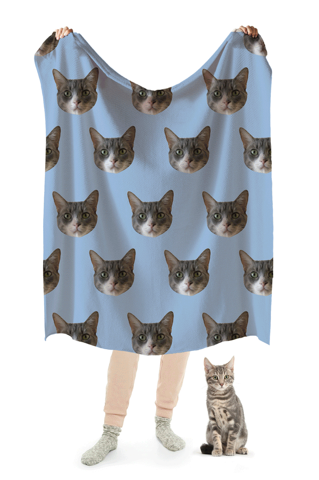 Custom Print Your Cat Blanket Main Image
