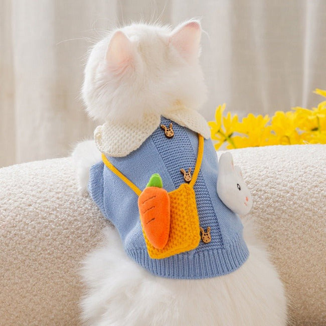 Cat Carrot Purse Sweater Autumn & Winter Clothes Main Image