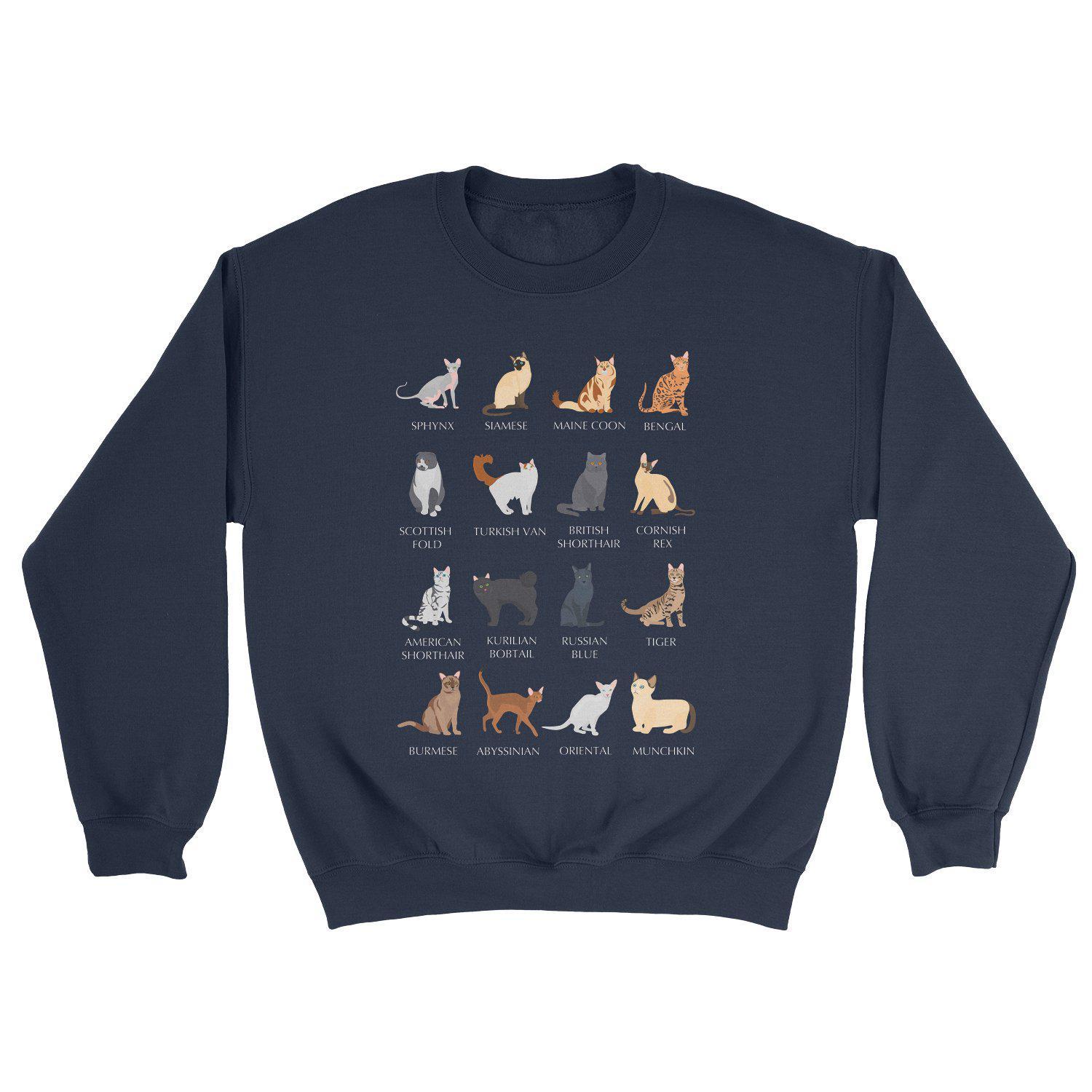 Cute Cat Breeds Sweatshirt