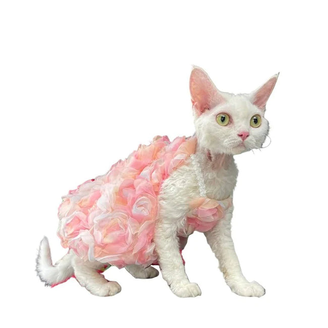 Double-layered & Breathable Soft Pink Rose Princess Dress Hover Image