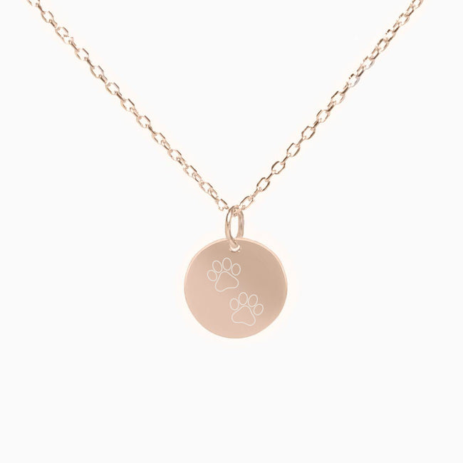 Double Paw Disc Necklace Main Image