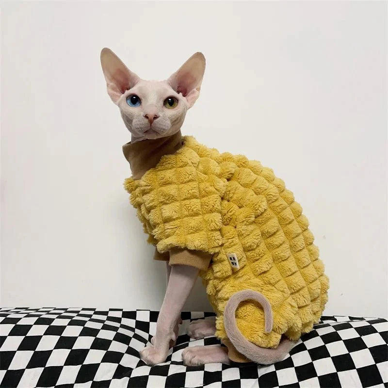 Elegant Warm Sphynx Cat Turtleneck Sweater