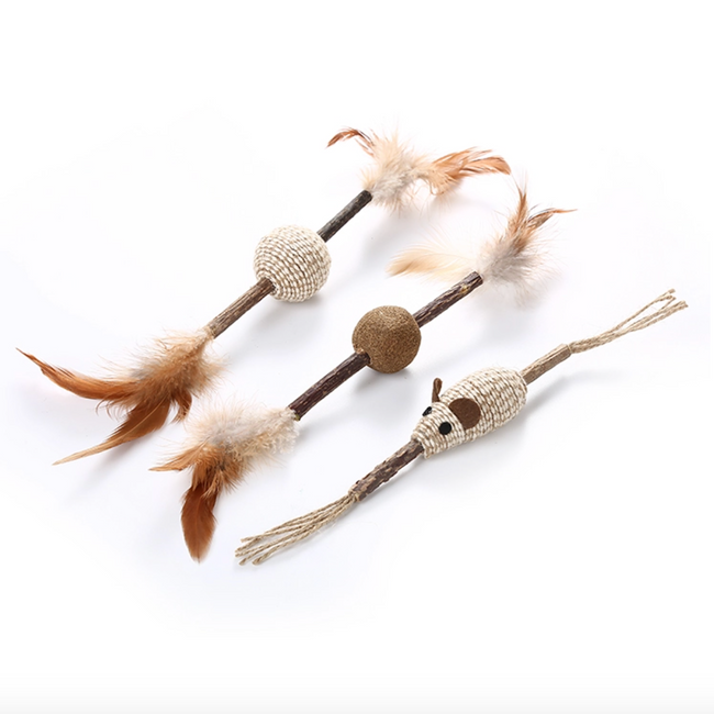 Feather & Mouse Catnip Batons Main Image