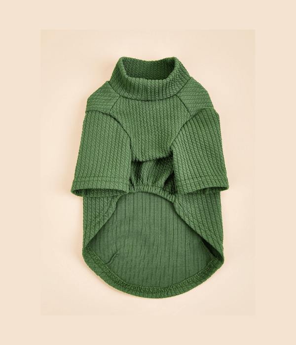 Green Small Plaid Pet Sweater Hover Image