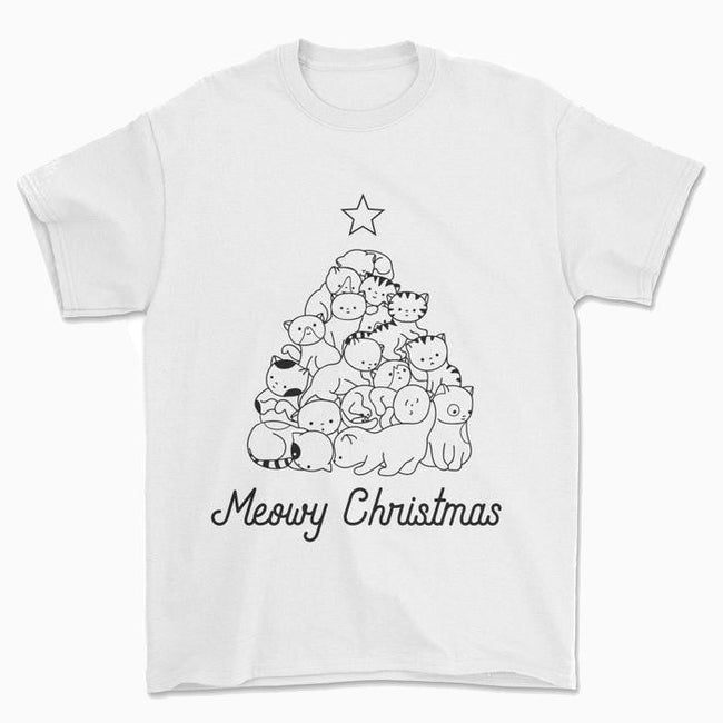 Meowy Xmas Tree T-Shirt Hover Image
