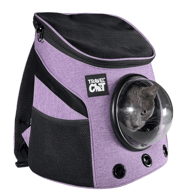 "The Fat Cat" Mini Cat Backpack - Purple Hover Image