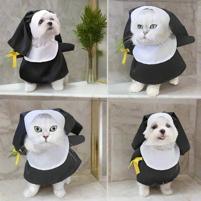 Nun Adjustable Cat & Dog Costume Hover Image