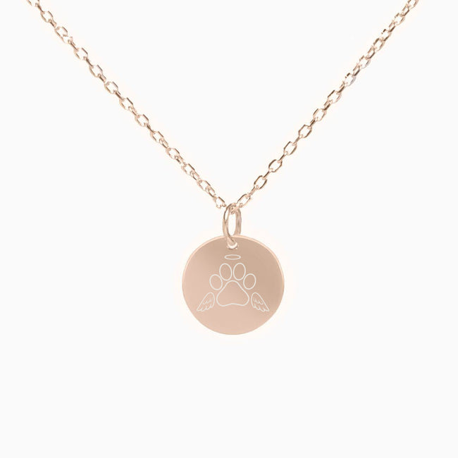 Paw Memorial Disc Necklace Main Image