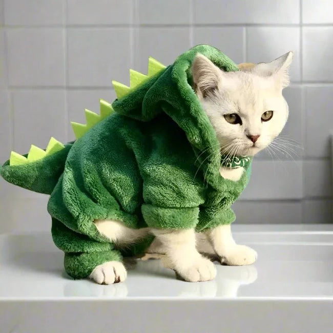 Pet Dinosaur Plush & Snug Winter Costume Hover Image