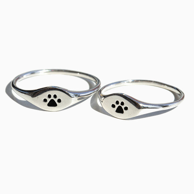 Paw Signet Ring Hover Image