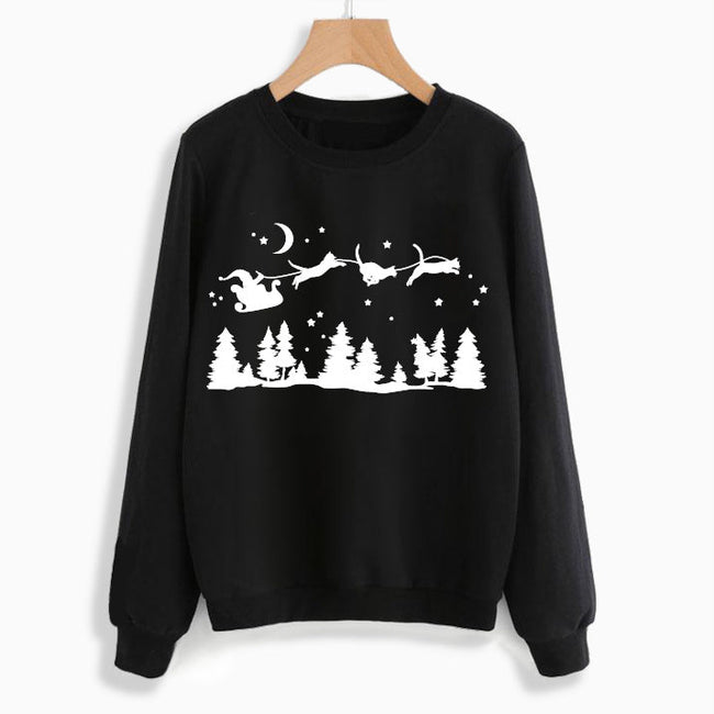Magical Kitty Sleigh Bells Sweatshirt Hover Image