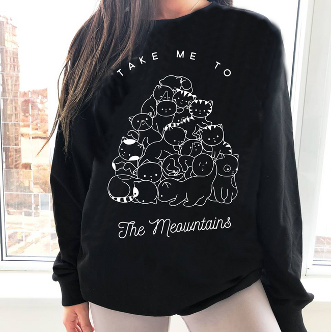 Take Me To The Meowntains Sweatshirt Main Image