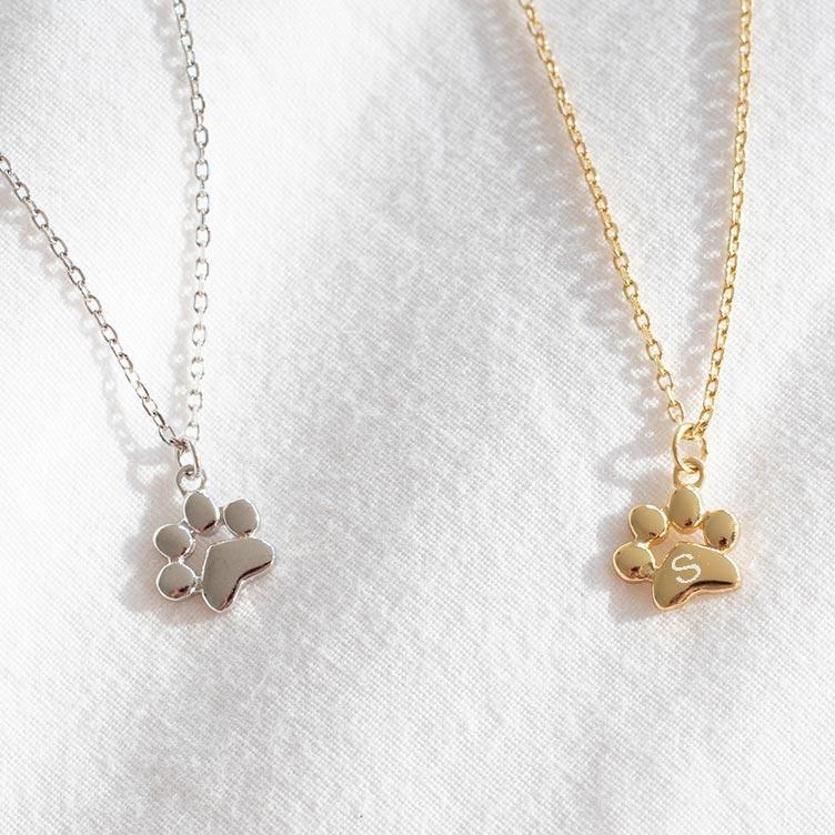 Teeny Tiny Double Paw Necklace