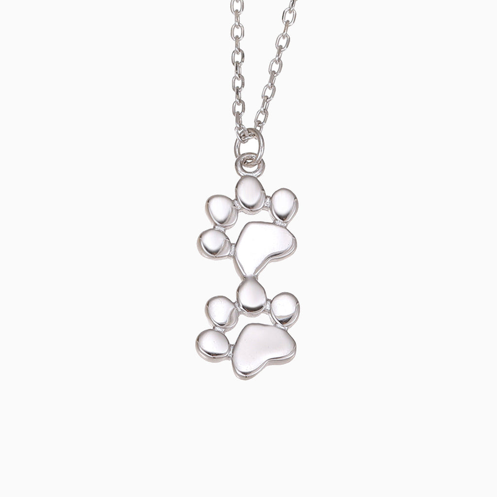 Double Stacked Paw Necklace