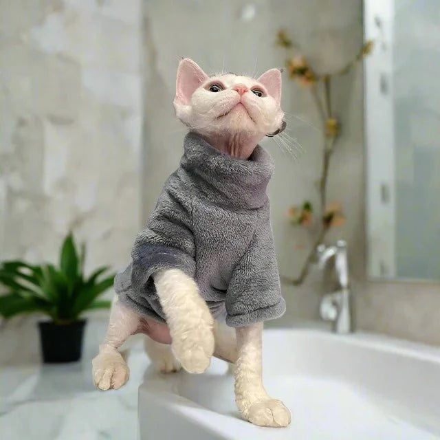 Turtleneck Cat Sweater for All Cats (Sphynx, Maine-Coon, Tabbies) Hover Image