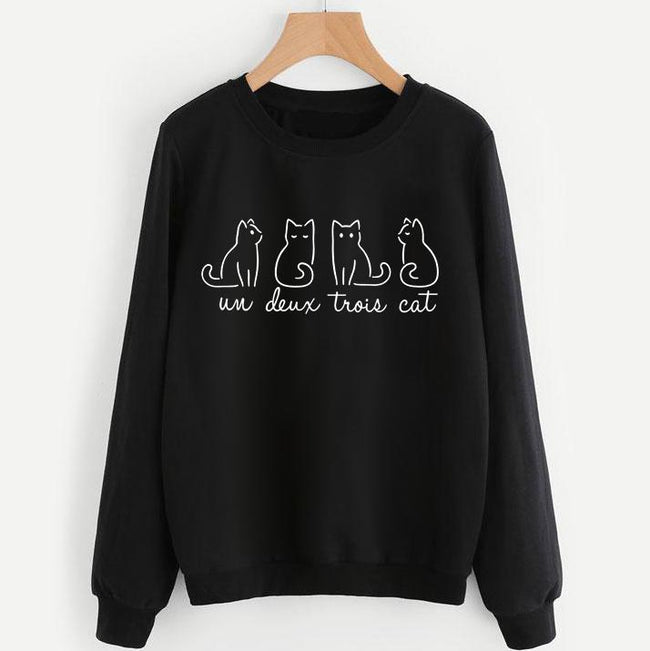 Un Deux Trois Cat Sweatshirt Hover Image