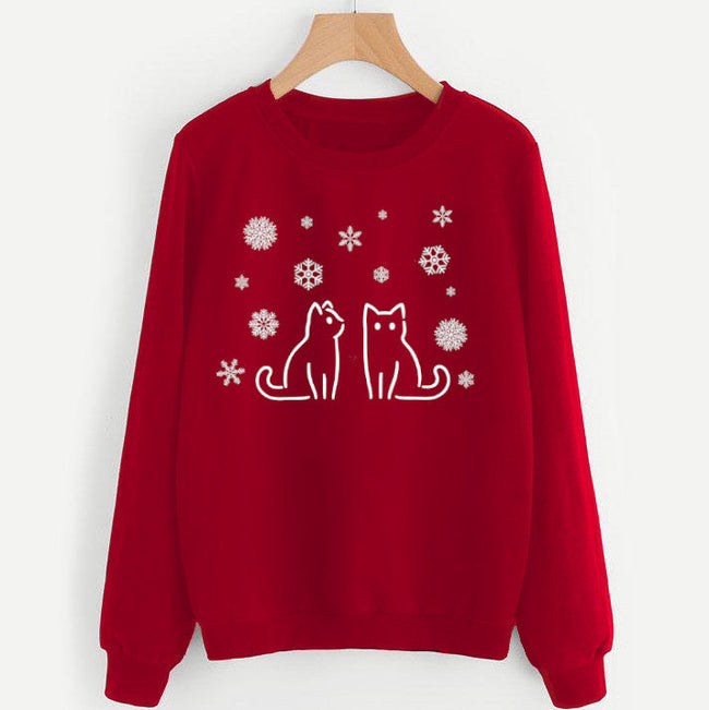 Winter Wonderland Cats Sweatshirt Hover Image